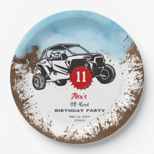 Assiettes En Carton Off Road Adventure VTT Monster Truck Anniversaire