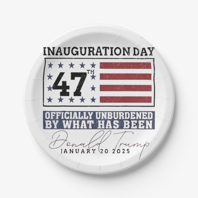 Assiettes En Carton Officiellement Déchargé Par Ce Qui A Été Trump 47 (Devant)