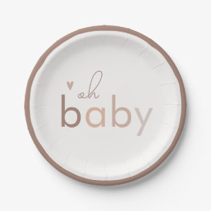 Assiettes En Carton Oh Baby Genre Neutre Baby shower moderne