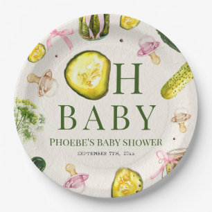 Assiettes En Carton Oh Baby Pickles & Pacifiers Fille Rose Baby Shower