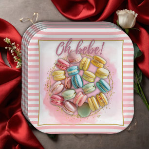 Assiettes En Carton Oh bebe French Patisserie Baby shower