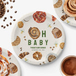 Assiettes En Carton Oh Bébé pâtisseries   Pacificateurs Baby shower ne<br><div class="desc">Pâtisseries & Pacificateurs thème baby shower brunch avec Illustration d'une pâtisserie incorporée au design "oh bébé" avec pacifier,  café et illustrations de pâtisserie tout autour.</div>
