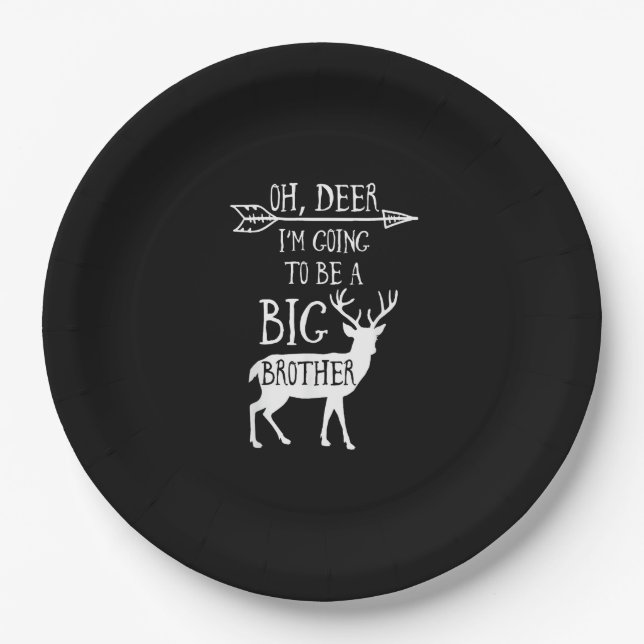 Assiettes En Carton Oh Deer Going To Big Brother Christmas Announcemen (Devant)