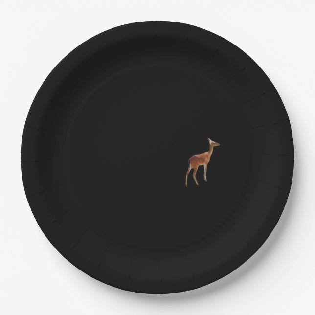 Assiettes En Carton Oh Deer Minimal Design  (Devant)