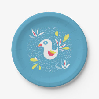 Assiettes En Carton Oiseau abstrait au printemps Pâques