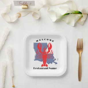 Assiettes En Carton Oiseau de bienvenue moderne Louisiane nom personna