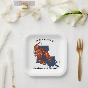 Assiettes En Carton Oiseau de bienvenue moderne Louisiane nom personna