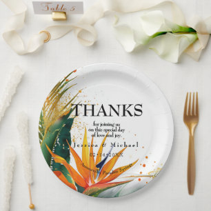 Assiettes En Carton Oiseaux de Paradise Bliss