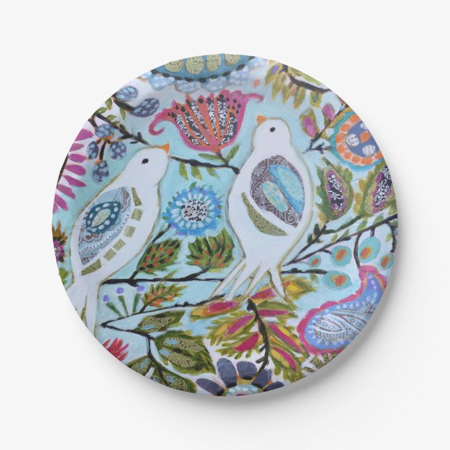 Assiettes En Carton Oiseaux en papier I (Devant)