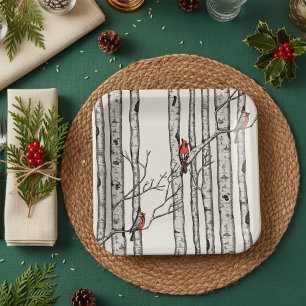 Assiettes En Carton Oiseaux ivoiriens modernes et Oiseaux cardinaux ro