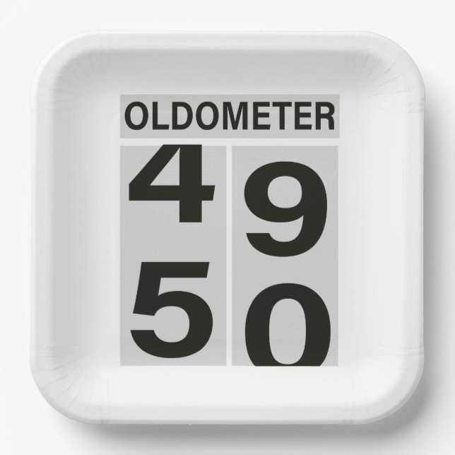 Assiettes En Carton Oldometer 50e anniversaire (Recto)