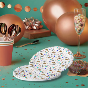 Assiettes En Carton Oliver Le Motif de vacances de la plage d'été Otte