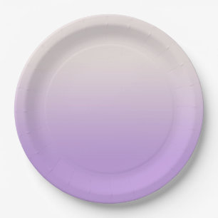 Assiettes En Carton Ombre doux Lavande violette Lavande Gradient Lilac