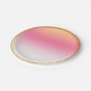 Assiettes En Carton Ombre Pink Gold Candy Sun Glass Party Vip