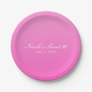 Assiettes En Carton Ombre rose Simple Minimalisme Moderne