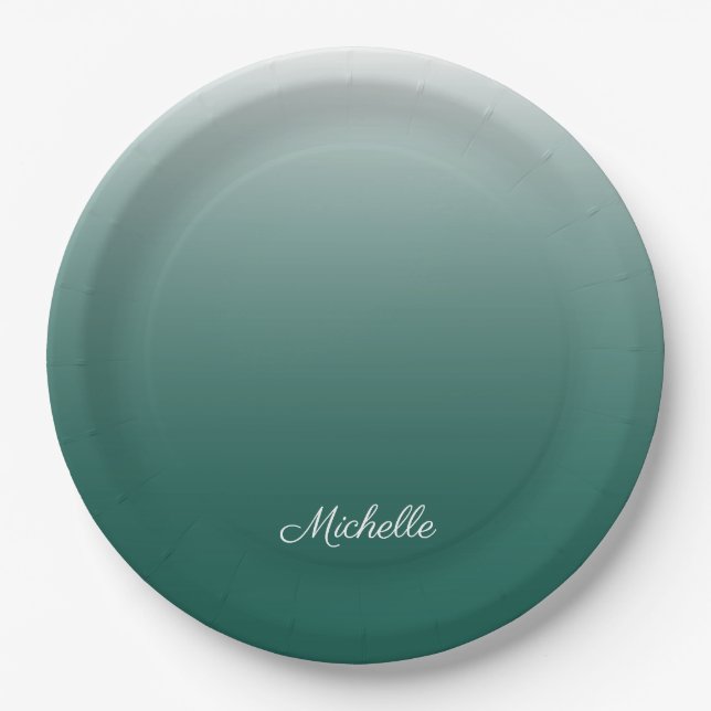 Assiettes En Carton ombre vert (Devant)