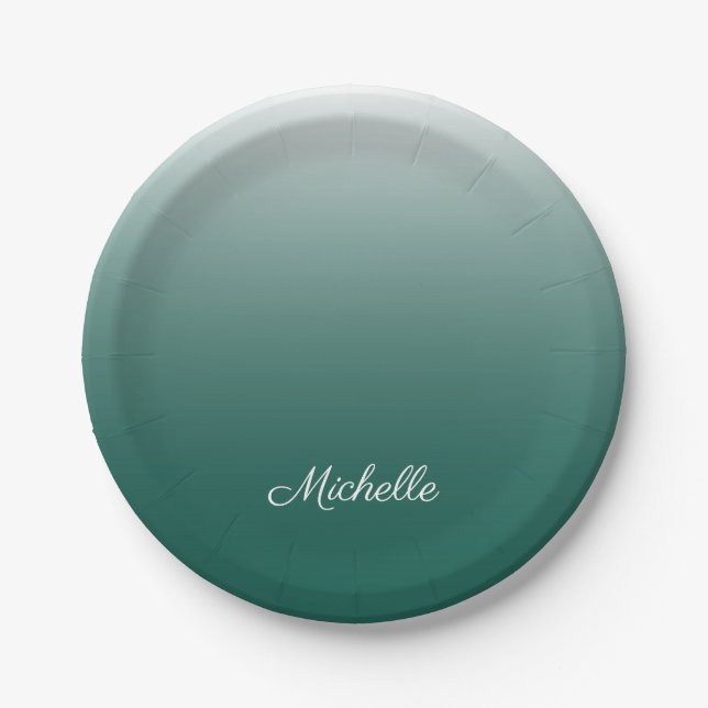 Assiettes En Carton ombre vert (Devant)
