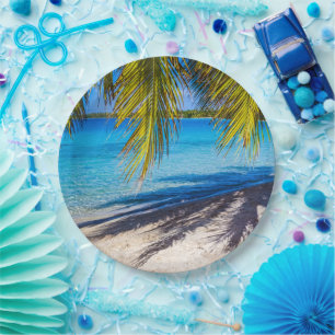 Assiettes En Carton Ombres sur la plage