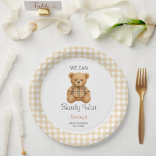 Assiettes En Carton On peut attendre prématurément le Baby shower de l