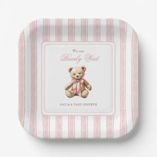 Assiettes En Carton On peut attendre un Baby shower élégant