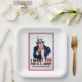 Assiettes En Carton Oncle Sam Vous Veut.
