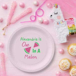 Assiettes En Carton One In A Melon 1er Anniversaire