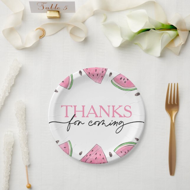 Assiettes En Carton One In A Melon 1er Birthday Watermelon Birthday (Mariage)