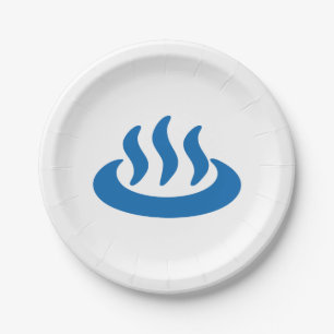 Assiettes En Carton Onsen ♨ Hot Spring 温 泉 Japonais