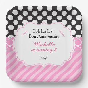 Assiettes En Carton Ooh la la Paris Tea Anniversaire