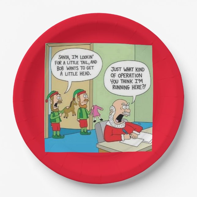 Assiettes En Carton Opération atelier père Noël (Devant)