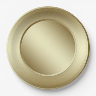 Assiettes En Carton Or