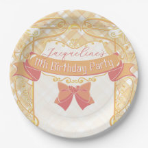 Orange Art Nouveau Princess Birthday