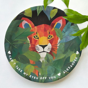 Assiettes En Carton Orange Fun Safari Tigre Coloré Jungle Peinture