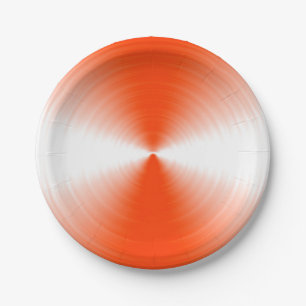 Assiettes En Carton Orange Rouge Radiant Contemporain