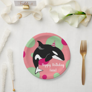 Assiettes En Carton Orca Killer Whale anniversaire