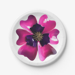 Assiettes En Carton Orchidée violette Fleur Exotique Jardin d'été Mari