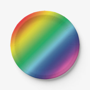 Assiettes En Carton orgueil rainbow flag couleurs lgbt lgbtq partie