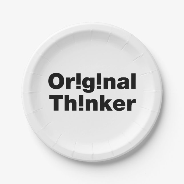 Assiettes En Carton Original Thinker (Devant)
