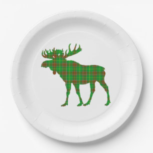 Assiettes En Carton Orignaux de plaid   de tartan de Terre-Neuve de