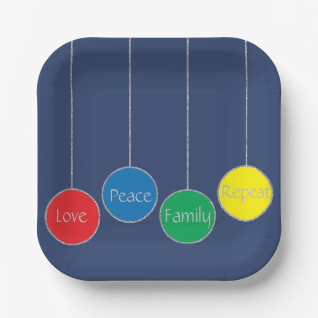 Assiettes En Carton Ornements de Noël (Recto)