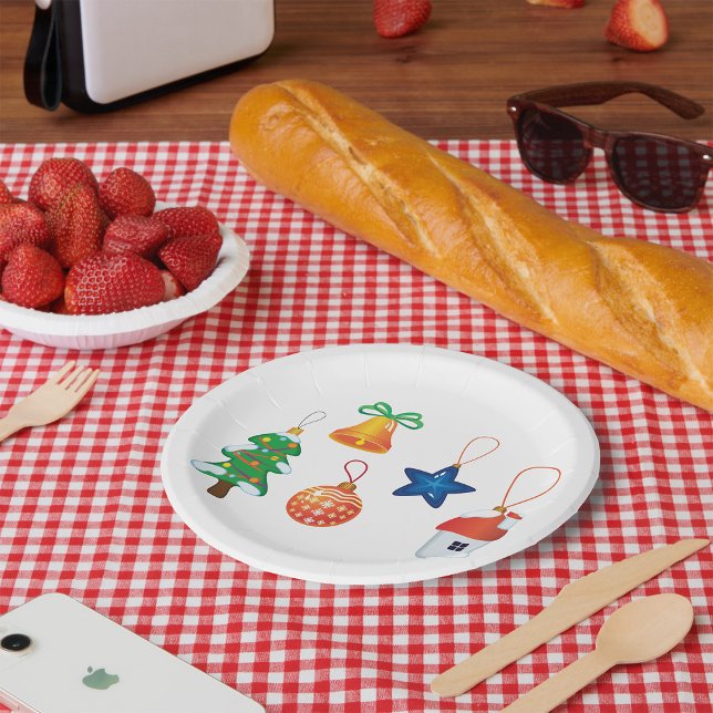 Assiettes En Carton Ornements de Noël décoratifs (Créateur téléchargé)