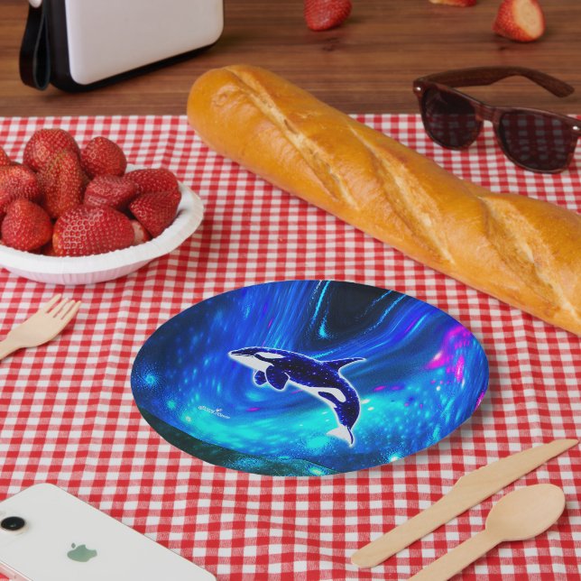Assiettes En Carton Orque cosmique (Pique-nique)