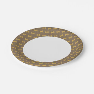 Assiettes En Carton os pour la texture du chien