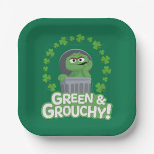 Assiettes En Carton Oscar   Green & Grouchy !