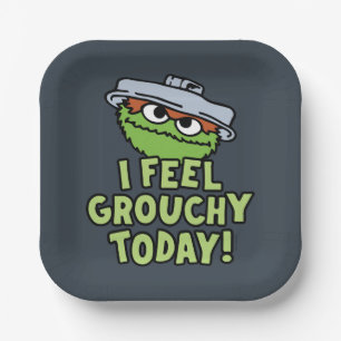 Assiettes En Carton Oscar le Groupement Je Me Sens Grouchy Aujourd'H