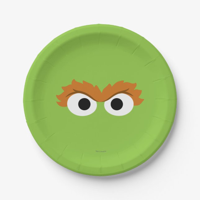 Assiettes En Carton Oscar the Grouch Big Face (Devant)