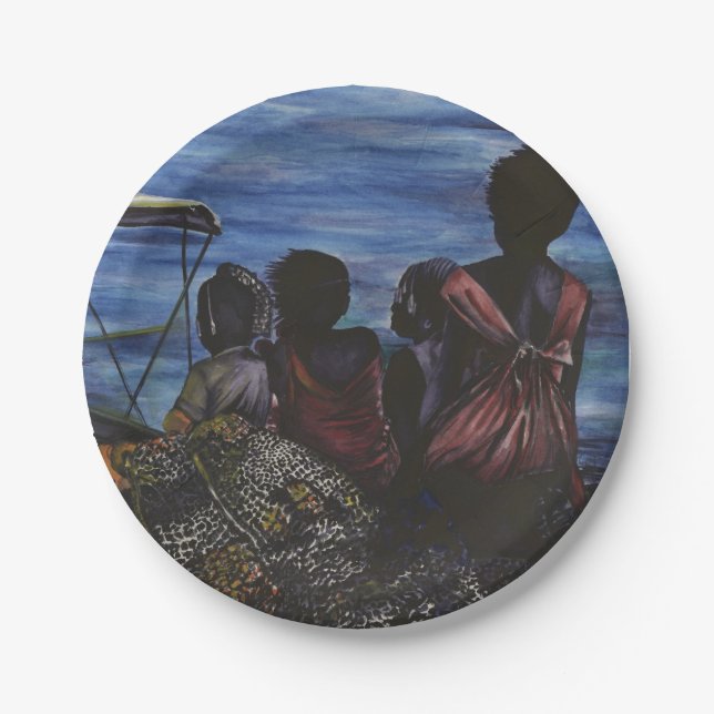 Assiettes En Carton Où est papa ? Île Harbour (Devant)