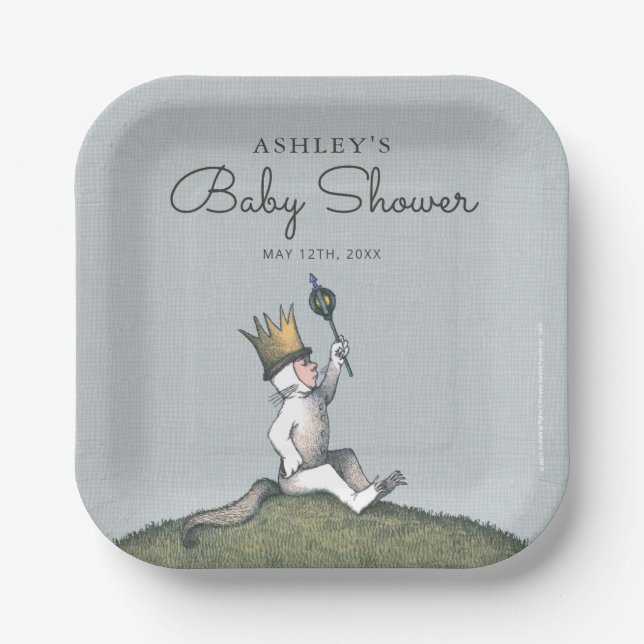 Assiettes En Carton Où les choses sauvages sont des plaques de papier  (Recto)