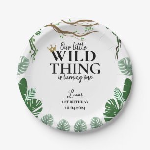 Assiettes En Carton où les choses sauvages sont des plaques de papier