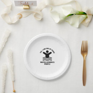 Assiettes En Carton Oui je suis l'un de ces aquagym nageant